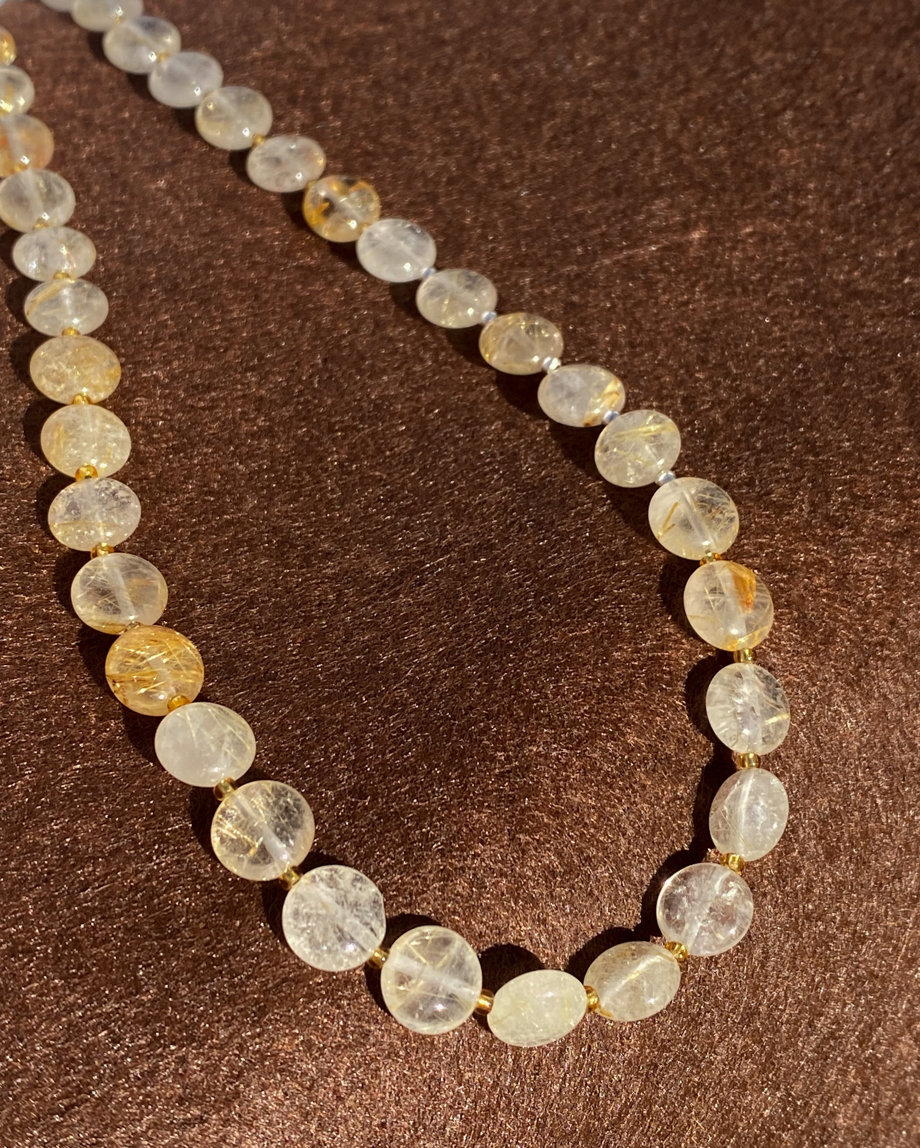 Rutilated Quartz Beaded Necklace