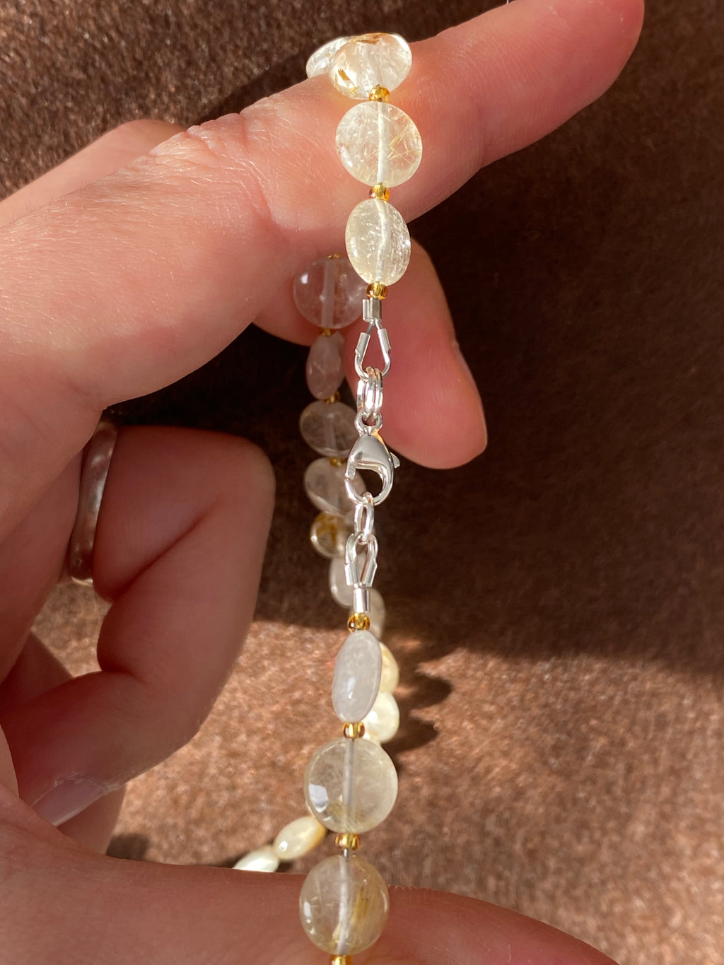 Rutilated Quartz Beaded Necklace